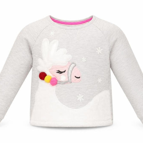 snooze Girls Grey   Pullover Jumper Size 6-7 Years