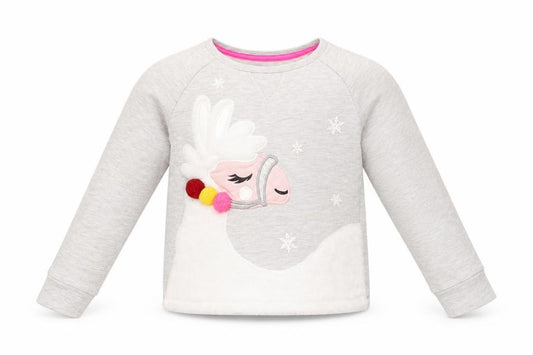 snooze Girls Grey   Pullover Jumper Size 6-7 Years