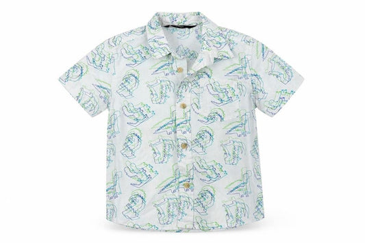Front view of George boys’ white basic button-up, size 2-3, years