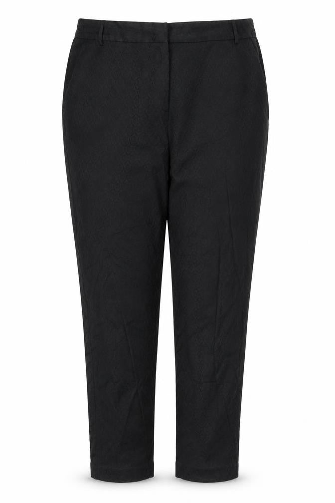 Oasis Womens Black Geometric  Trousers  Size 16 L28 in