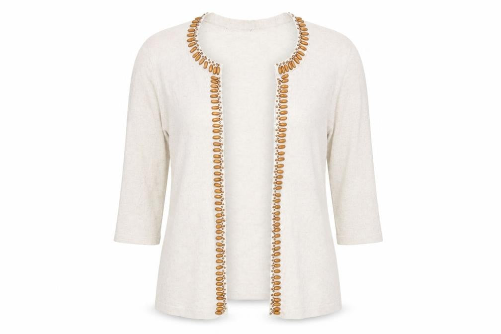 Preworn Womens Beige   Cardigan Jumper Size 10