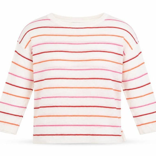 Nutmeg Womens White Striped  Pullover Jumper Size 10