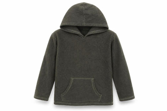 Front view of Preworn boys’ green jumper, size 8-9, years