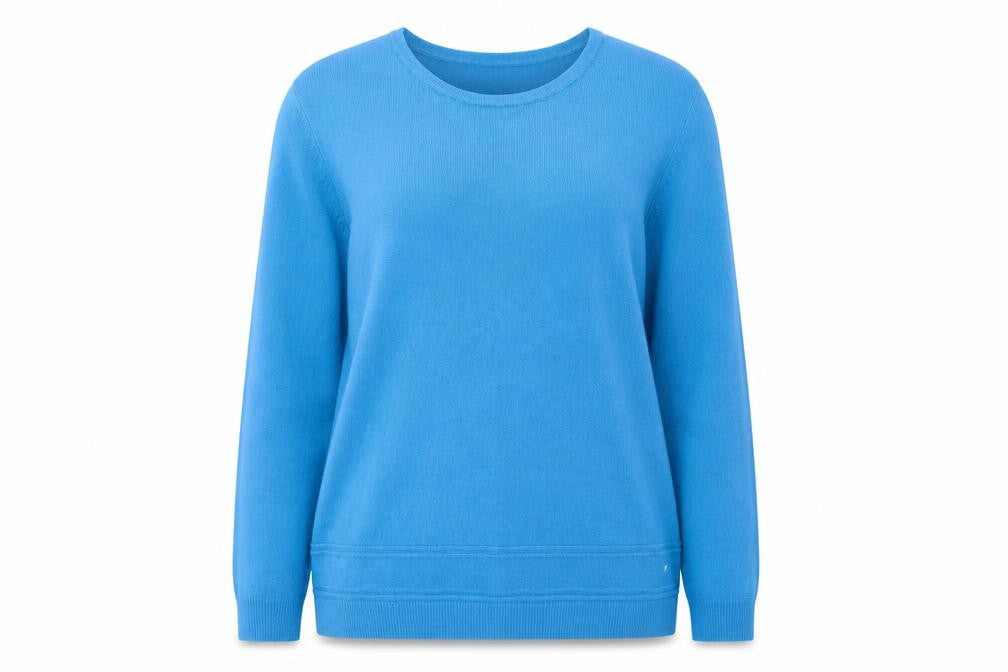 Front view of Vida Vi women’s blue jumper, size XL