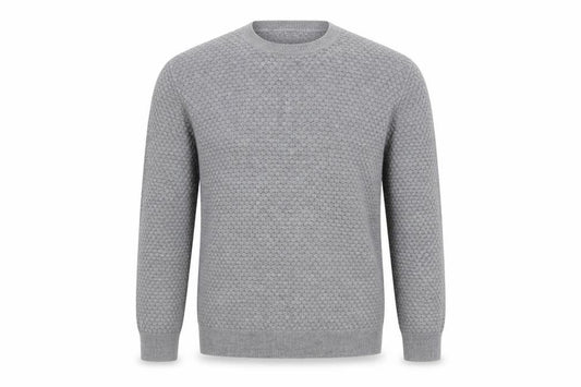 Front view of Matalan men’s grey jumper, size L