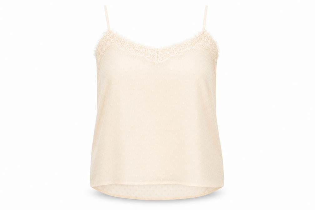 Front view of Atmosphere women’s pink basic tank, size UK 10