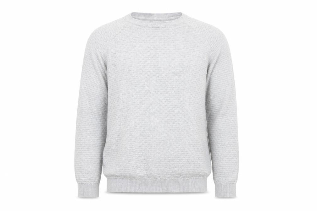 Front view of Authentic men’s grey jumper, size L