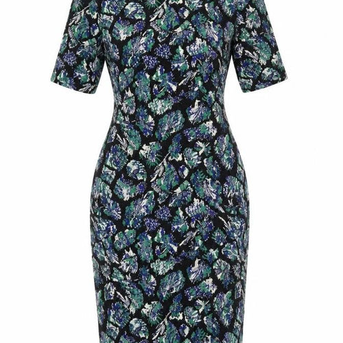 Marks and Spencer Womens Black Polka Dot  Pencil Dress  Size 8