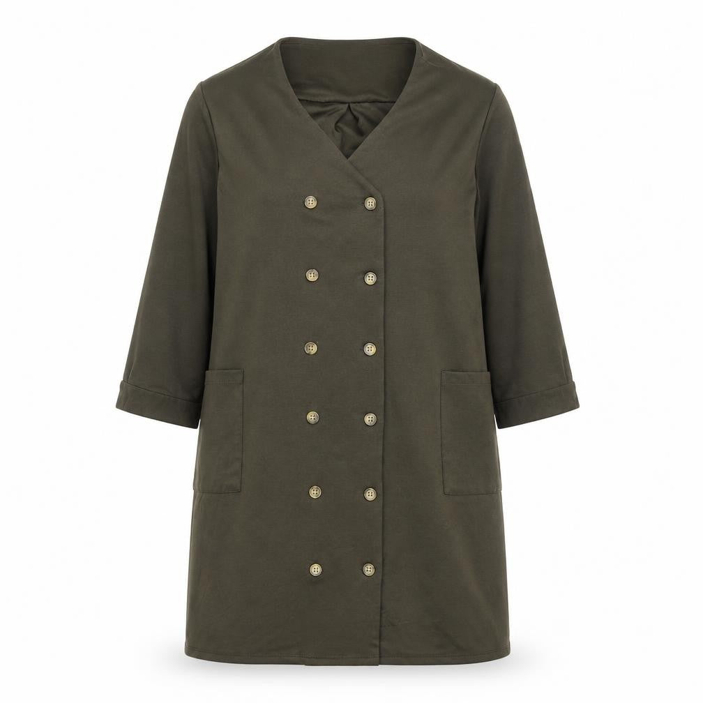 Front view of Dorothy Perkins women’s green jacket, size UK 14