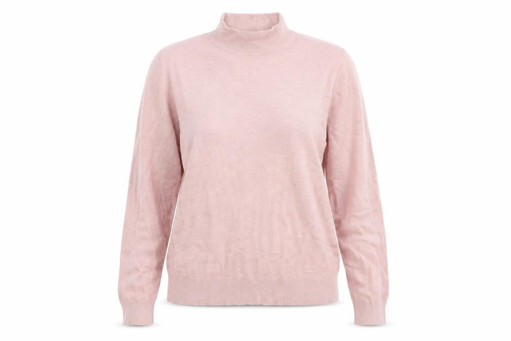 Front view of Full Circle women’s pink jumper, size M