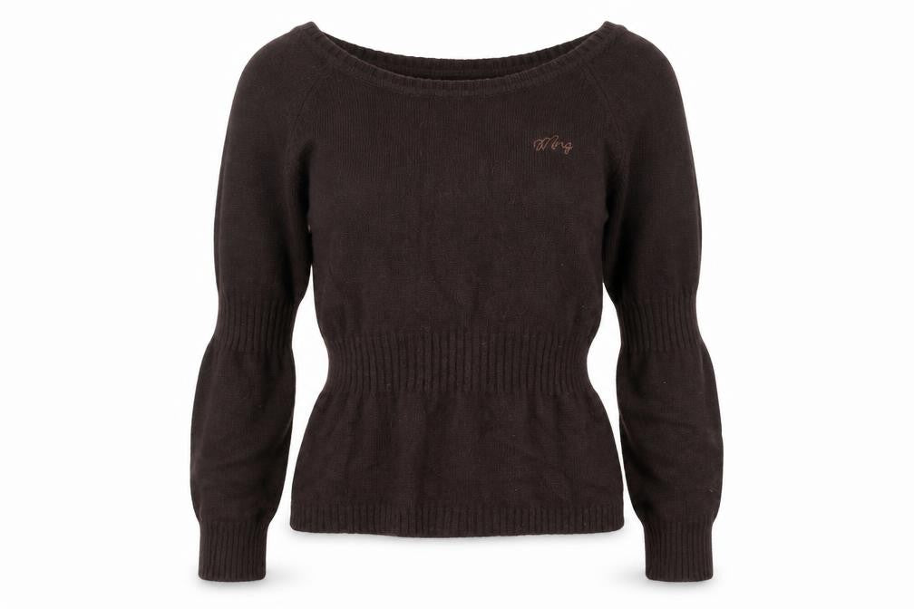 Front view of Mango women’s brown jumper, size M