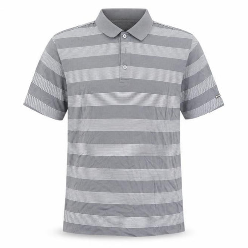 Colin Montgomerie Mens Grey Striped   Polo Size L