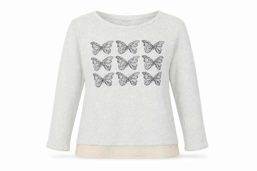 Front view of Tu women’s white knit jumper, size UK 14