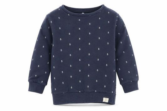 Front view of George boys’ blue geometric pullover casual, size 18-24, months