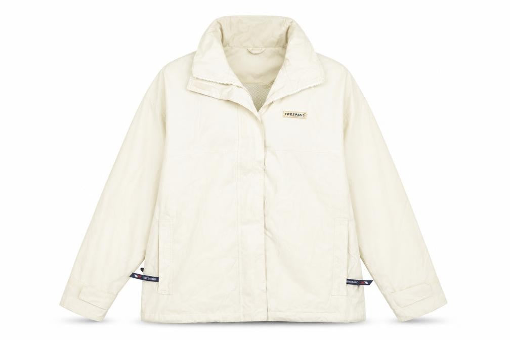 Front view of Trespass women’s yellow jacket, size L
