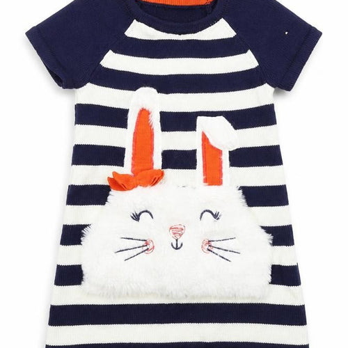 Miss Mona mouse Boys Blue Striped  Fit & Flare  Size 18-24 Months