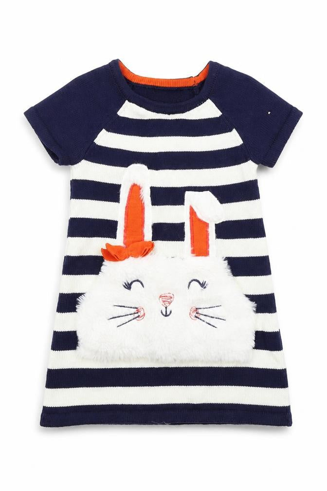Miss Mona mouse Boys Blue Striped  Fit & Flare  Size 18-24 Months