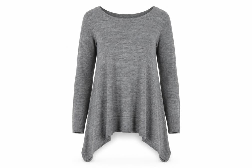 Front view of H&M women’s grey jumper, size S