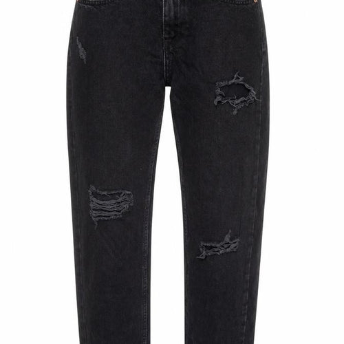 Denim Co. Womens Black  Denim Straight Jeans Size 6 L28 in