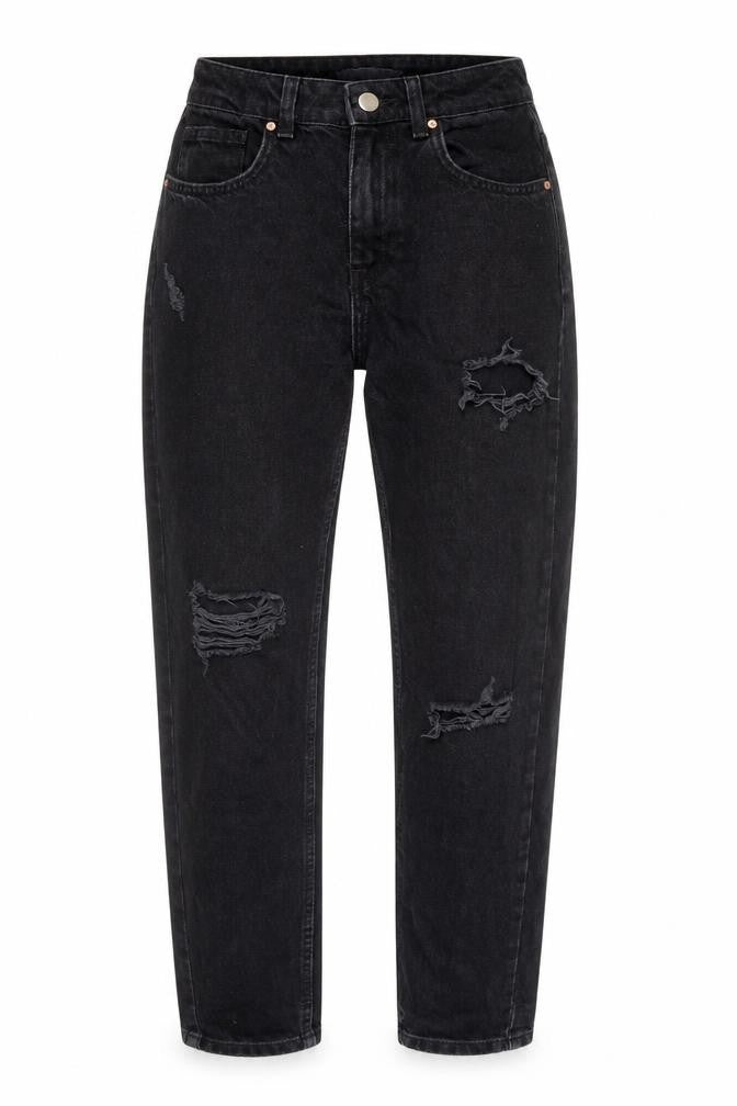 Denim Co. Womens Black  Denim Straight Jeans Size 6 L28 in