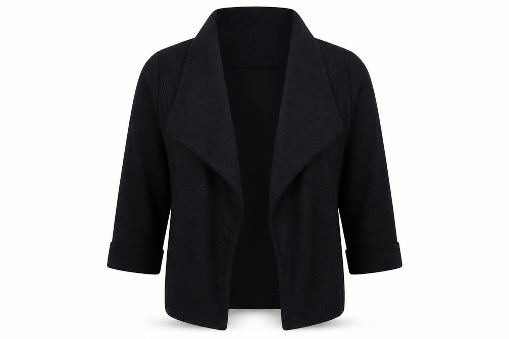 Front view of New Look women’s black jacket, size UK 10