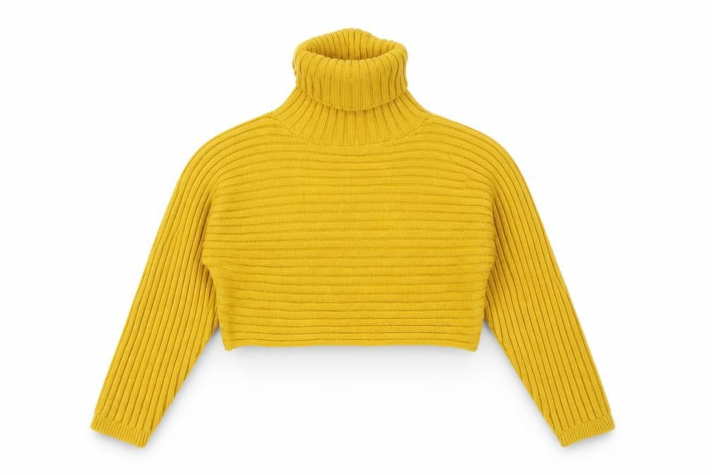 Front view of New Look women’s yellow jumper, size S