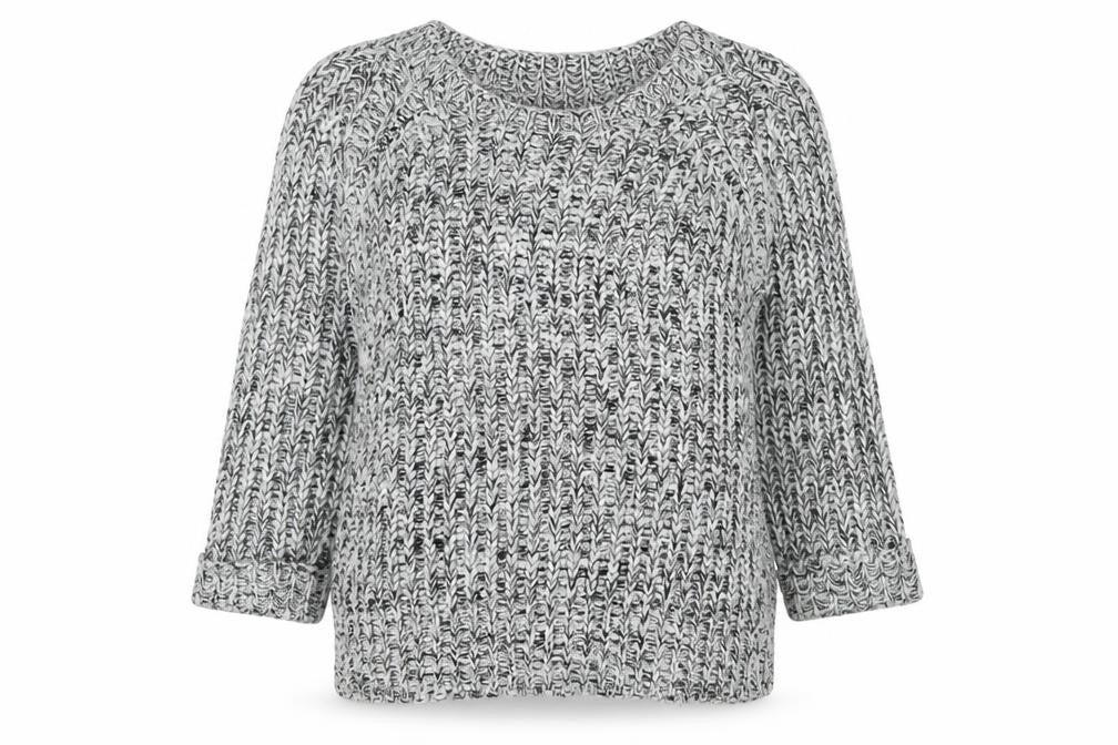Front view of Store Twenty One women’s grey knit jumper, size M