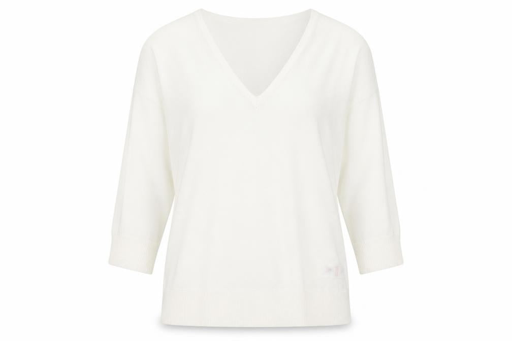 M&Co Womens Ivory  Knit Pullover Jumper Size 10