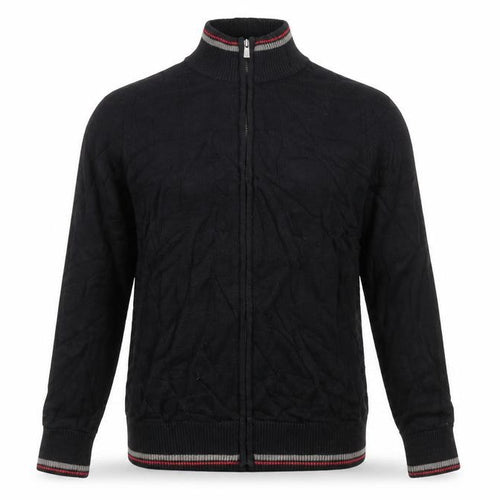 World Republic Mens Black  Knit Full Zip Jumper Size M