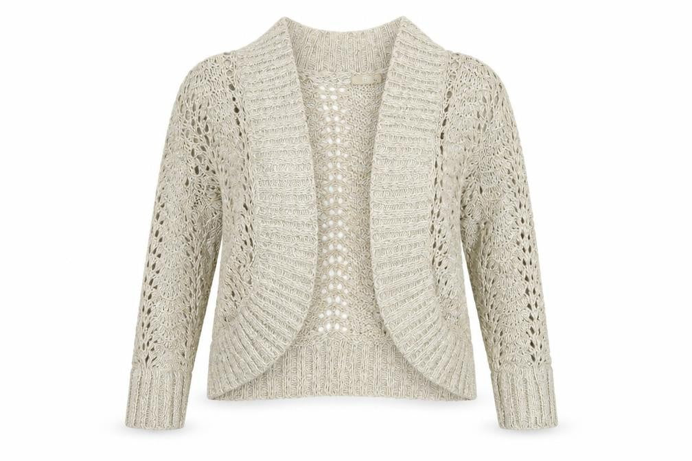 Tuq Womens Beige  Knit Cardigan Jumper Size 16