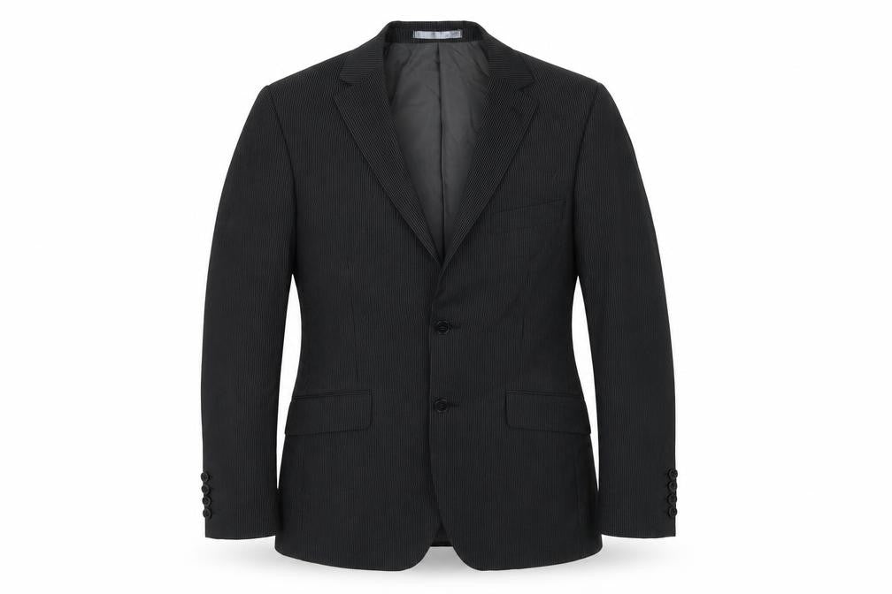 Burton Mens Black Striped  Jacket Suit Size 38