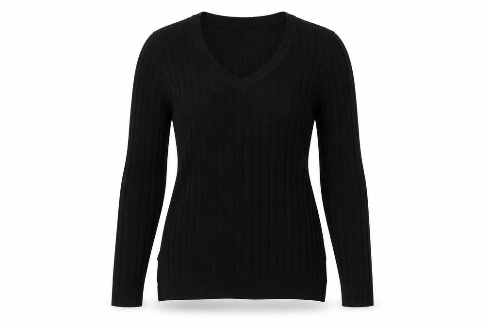 Front view of Rockmans women’s black fit & flare, size M