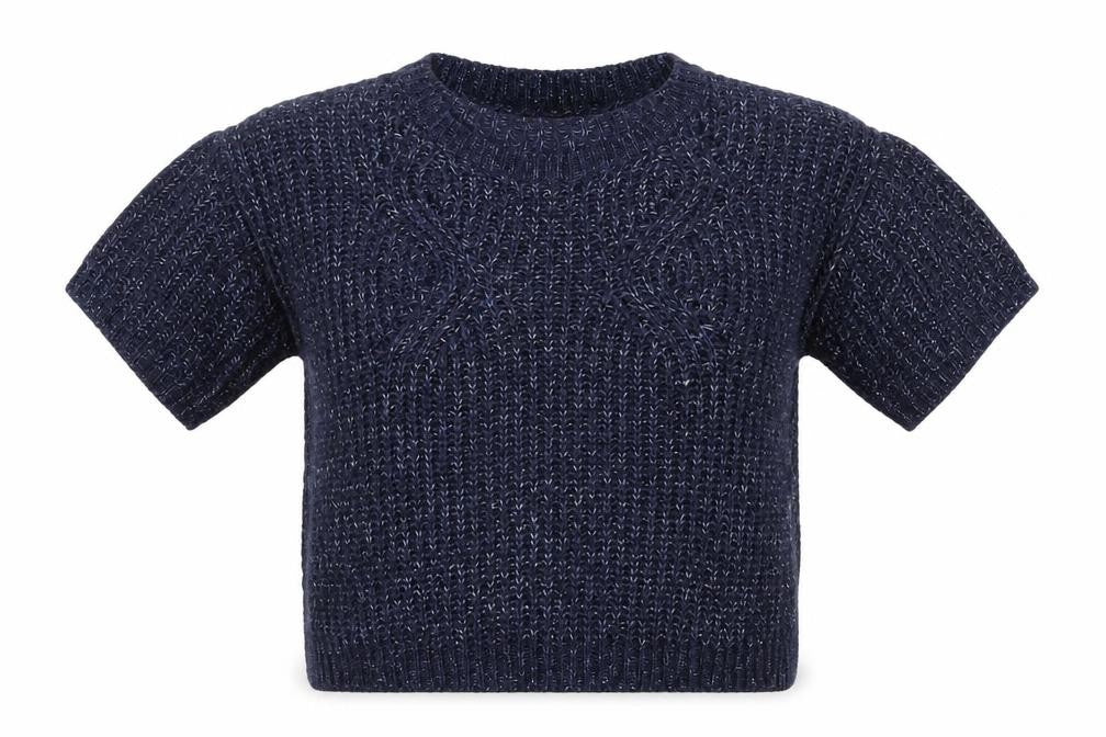 Front view of Tu women’s blue basic blouse, size UK 16