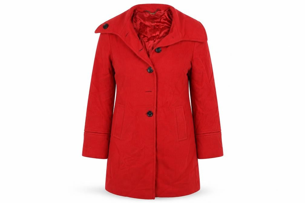 Front view of Country Casuals women’s red jacket, size M