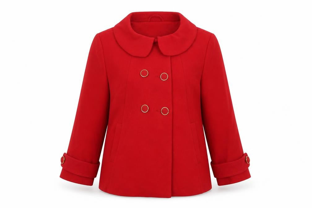 Front view of Atmosphere women’s red jacket, size UK 12