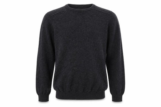 Front view of Eleven Paris men’s grey knit jumper, size M
