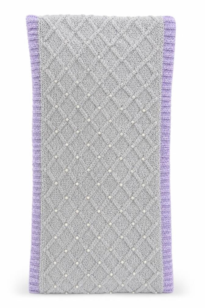 Front view of BETSET JOHTSON women’s grey shawl/wrap