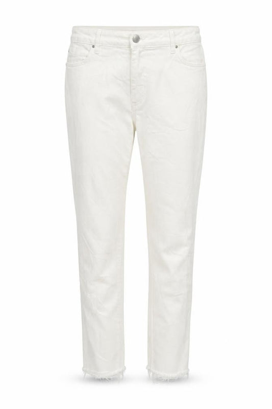 Front view of Marks & Spencer women’s white denim skinny jeans, size UK 10, 26-inch leg