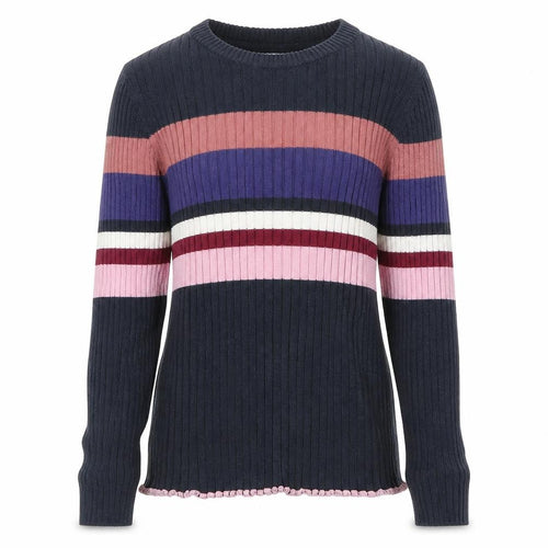 Marks and Spencer Girls Multicoloured Striped Knit Pullover Jumper Size 8-9 Years