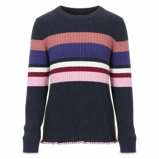 Marks and Spencer Girls Multicoloured Striped Knit Pullover Jumper Size 8-9 Years
