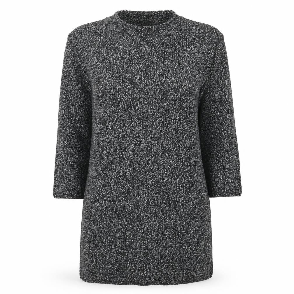 Front view of Topshop women’s grey knit jumper, size S