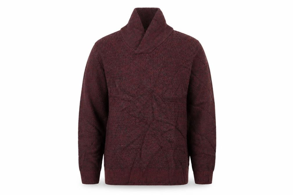 Front view of Next men’s red knit jumper, size M