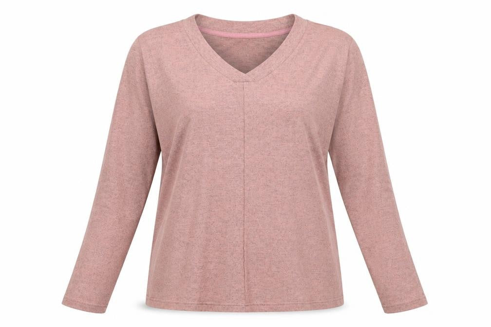 Front view of D&Co. women’s pink knit jumper, size L