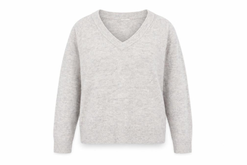 Front view of H&M women’s purple jumper, size UK 12