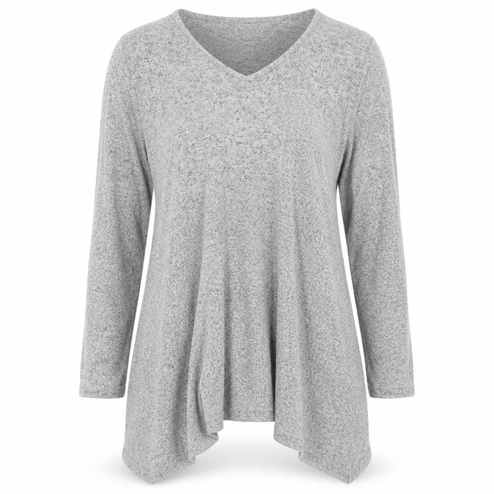 Front view of Colin 1804 women’s grey basic t-shirt, size S