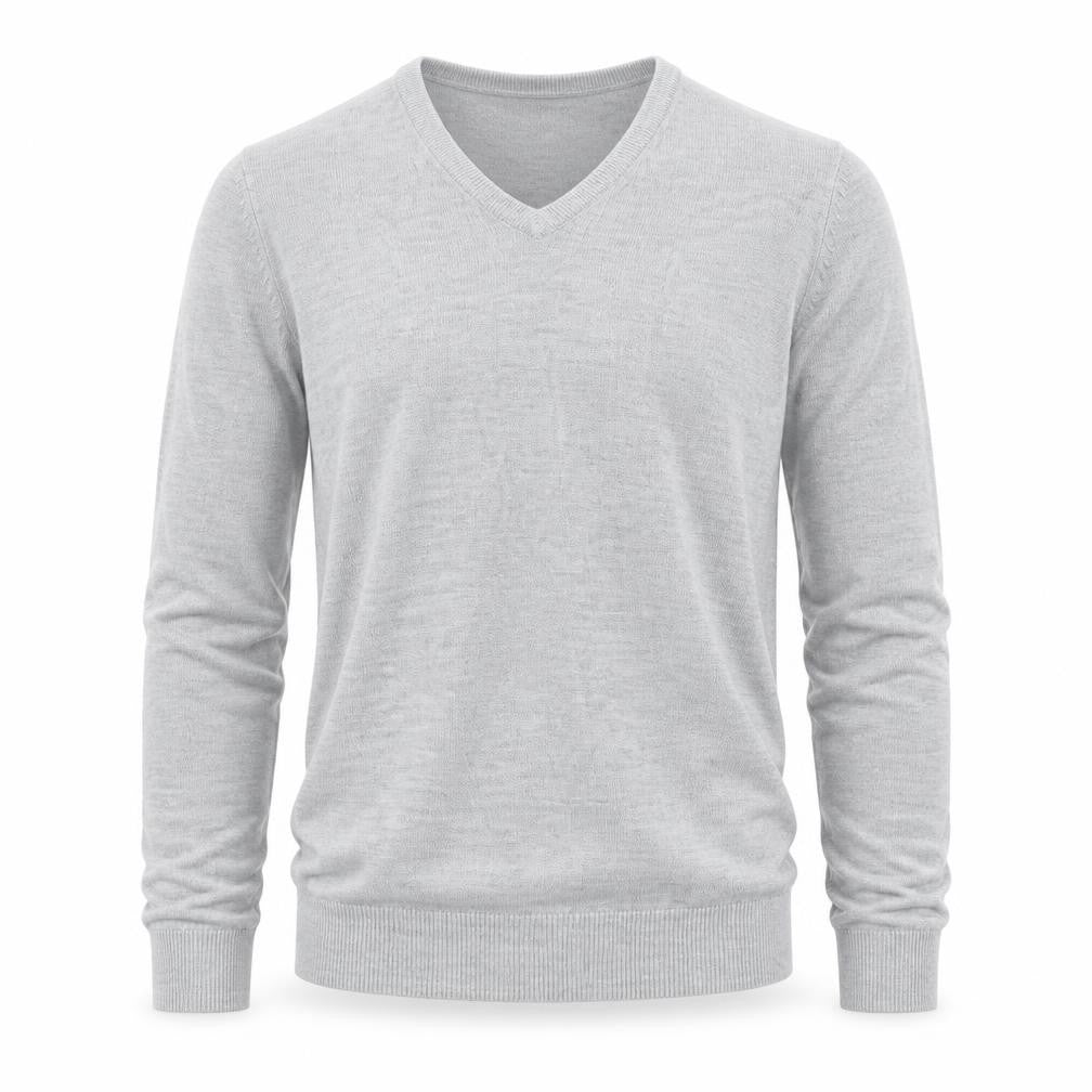 Front view of Cedarwood State men’s grey pullover sweatshirt, size XS