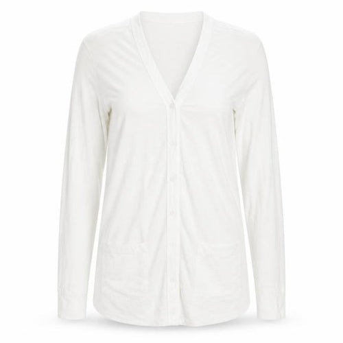 Preworn Womens White   Cardigan Sweatshirt Size M