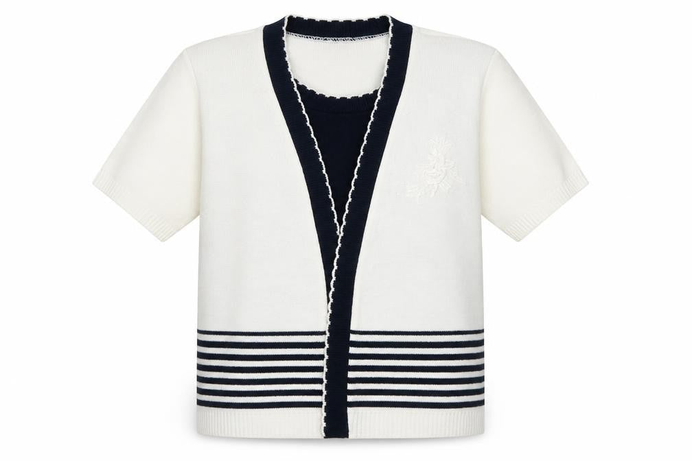 Front view of Hand to Hand women’s white jumper, size M