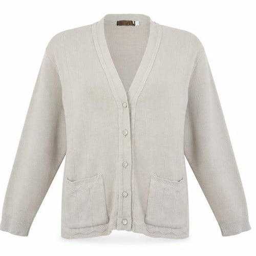 Preworn Womens Beige   Cardigan Jumper Size XL