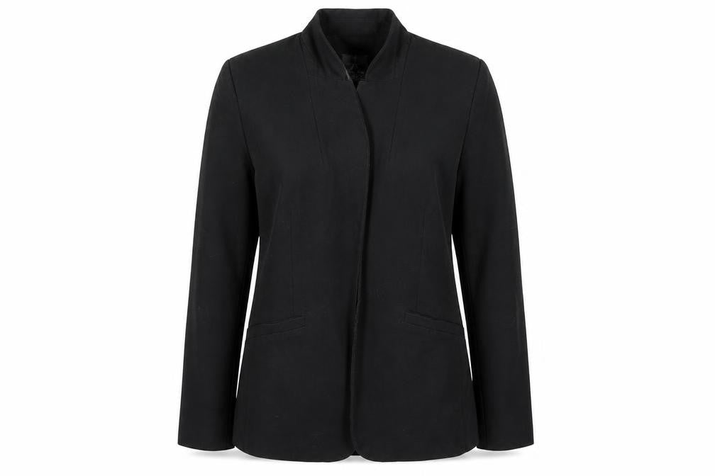 Front view of Atmosphere women’s black jacket blazer, size UK 10